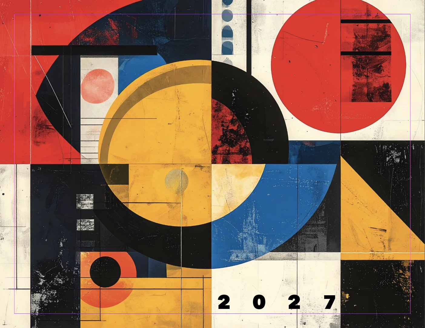 2027 Bauhaus Modern Calendar